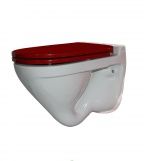 Унитаз подвесной Attica Color Red c микролифтом, укороч