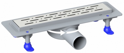 Душевой лоток LORANTO PRIME LINE 60 см боковой сток D-50, 360*, решетка из нержавеющей стали, гидрозатвор сухой (4023.0Y050K.060.1)