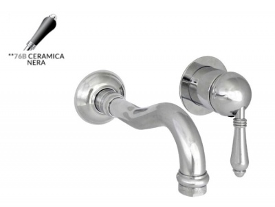 Смеситель для раковины, Nicolazzi, Ceramica Nera, цвет-Chrome