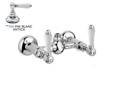 Смеситель для душа, Nicolazzi, P.M.Blanc Antica, цвет-Satin Nickel