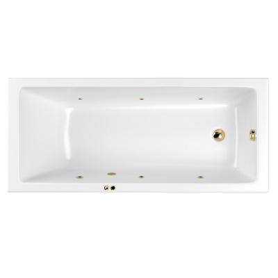 Ванна WHITECROSS Wave Slim 160x80 "SOFT" (золото)