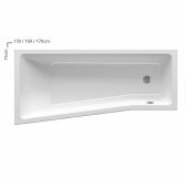 Ванна акриловая BE HAPPY II 150x75 L / R