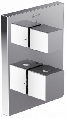 Смеситель термостатический для ванны 2 выхода Jacob Delafon Modulo E75391-CP