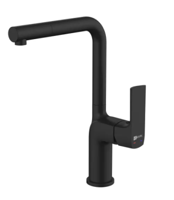 Смеситель Lemark Ursus LM7205BL для кухни с высоким поворотным изливом, черный