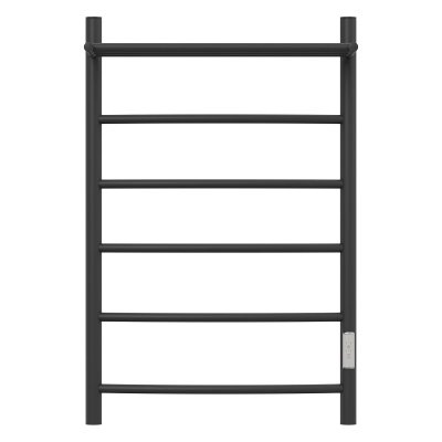 Полотенцесушитель электрический Point Афина PN04858PB П5 500x800 с полкой, диммер справа, Черный