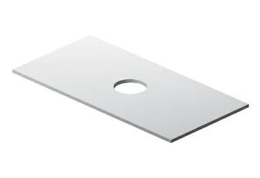 M8FST1001WG Universal Столешница под накладную раковину, для тумбы 100 см, цвет белый глянец
