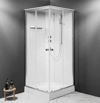Душевая кабина 90x90 AM.PM X-Joy W94C-403-090MT профиль серебристый, низкий поддон