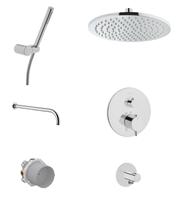 Комплект смесителей с термостатом Vitra Origin A49311EXP, цвет хром
