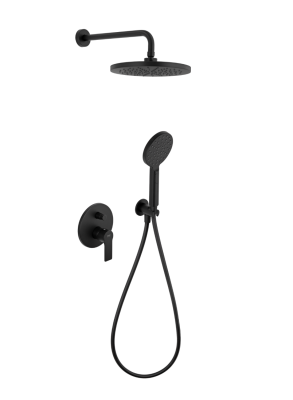 Душевая система Remer Energy EY09S02MD25NOVB, черный матовый