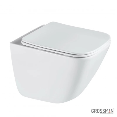 Унитаз подвесной Grossman GR-4497SQC 48,5см Торнадо, полностью закрытый низ