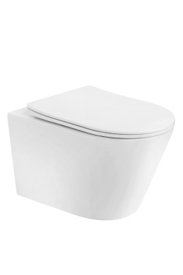 Унитаз подвесной, AVVA Белый глянец c крышкой (функц. торнадо)