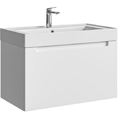 Тумба под раковину Aqwella Ванкувер VAN01081, 80 см, подвесная, белая
