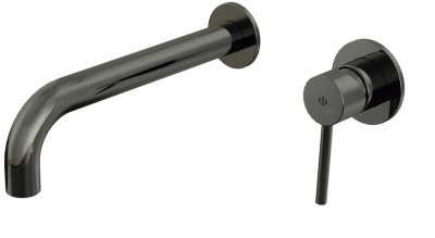 IO Sirio Смеситель для раковины встраиваемый с внутр. блоком, излив 220, оружейная сталь