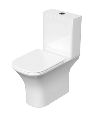 Унитаз-компакт Aquatek Optima Square AQ4411-00 безободковый, сиденье с микролифтом, белый