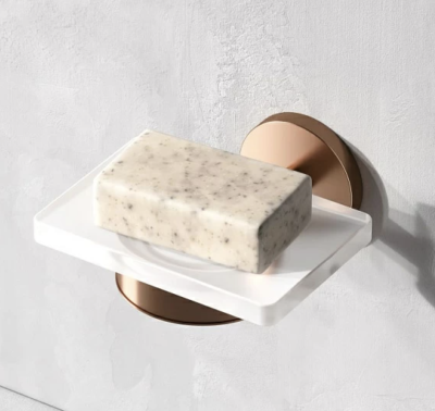 Мыльница стеклянная настенная AM.PM X-Joy A85A34244 розовое золото