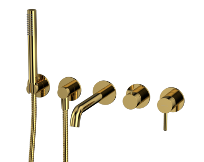 Смеситель для ванны скрытого монтажа WHITECROSS Y YSET1240GL (золото)