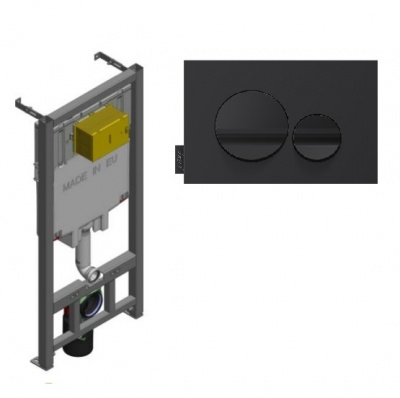 Система инсталляции JDelafon E29025-NF с черной клавишей E20859-7-BMT