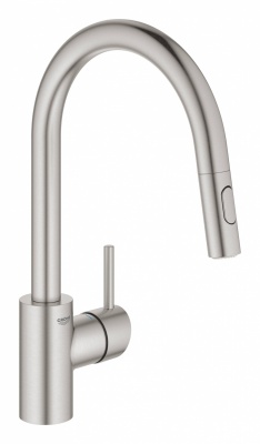 Смеситель для кухни GROHE Concetto, высокий излив, суперсталь (31483DC2)