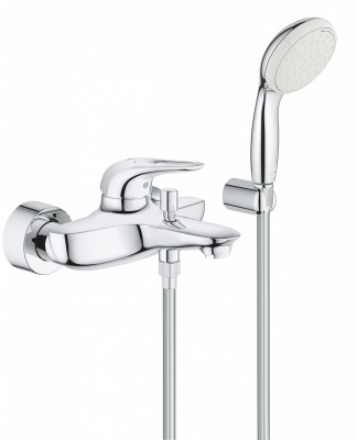 Смеситель GROHE Eurostyle New для ванны с душевым набором, хром (3359230A)