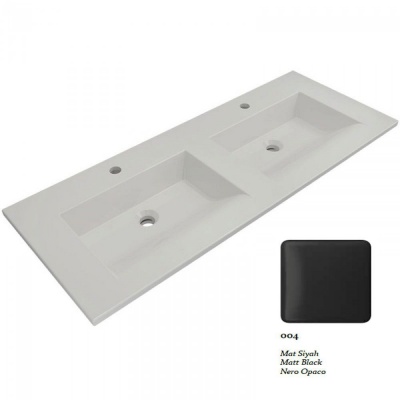Раковина Bocchi Milano 1111-004-0126 черная матовая 122x47,5x14