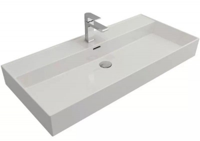 Раковина Bocchi Milano 1378-001-0126 белая 100,4x46,5x14,5