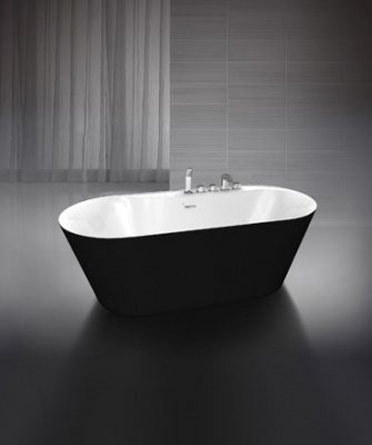 Ванна акриловая отдельностоящая BELBAGNO BB14-NERO/BIA