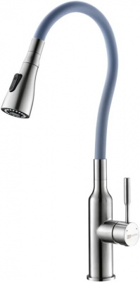 Смеситель Lemark Expert LM5082S-Gray для кухни с гибким изливом