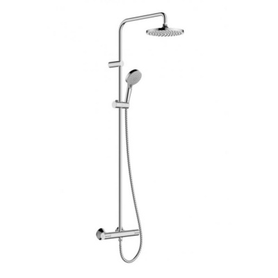 Душевая система Showerpipe 230 1jet с термостатом Hansgrohe Vernis Shape Green 26318000 хром