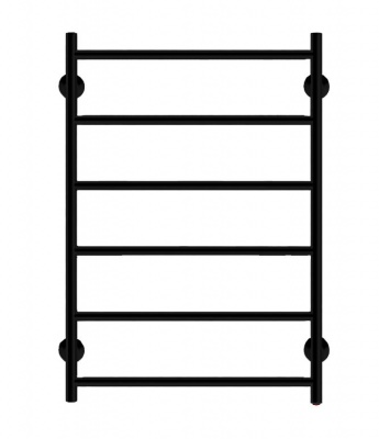 Полотенцесушитель эл. DEROH Treppe 6П 40/80 правое скрыт. подключ., 55 Вт черный мат.