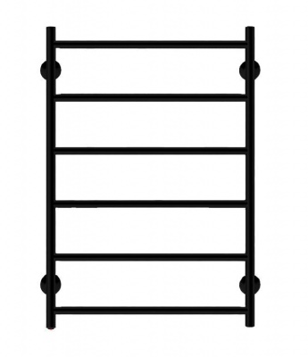 Полотенцесушитель эл. DEROH Treppe 6П 50/80 левое скрыт. подключ., 66 Вт черный мат.
