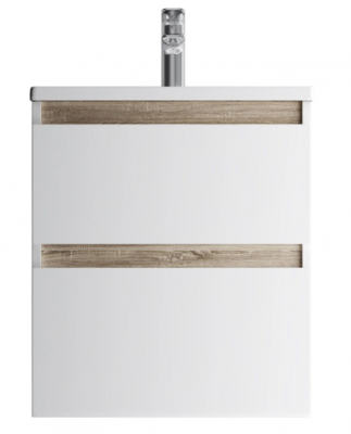 Тумба с раковиной AM.PM X-Joy M85A-FHX0552-WC0552WG подвесная, 55 см, 2 ящика, белый глянец
