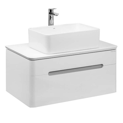 Aquanika AQL805550WRU95 LIGHT Тумба под раковину 80х40 см подвесная, белый