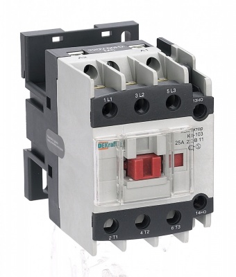 DEKraft Контактор 25А 220В АС3 1НО+1НЗ КМ-103