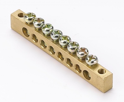 DEKraft Шина нулевая 8 групп/крепеж по краям, сеч. 6x9 м