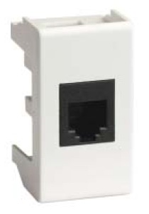 DKC Комп.роз. RJ45 кат.5e, 8P8C,  Viva, белая, 1мод